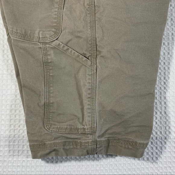 prAna Organic Cotton Khaki Cargo Outdoor Hiking Camping Shorts Women Sz 30W X 9L - Picture 14 of 16